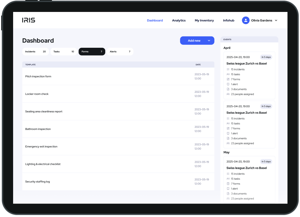 Forms Dashboard